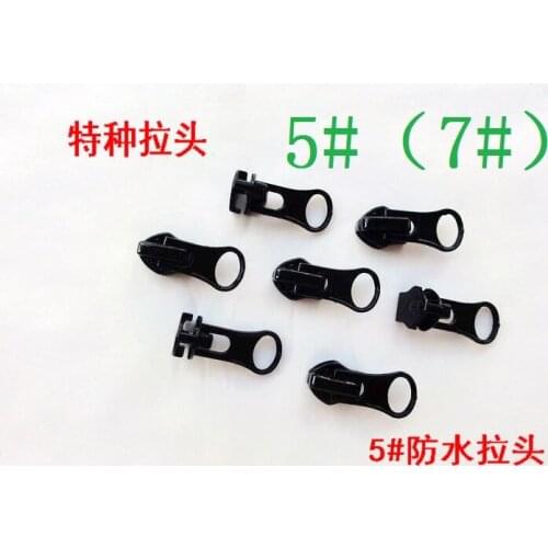 Black zip head/3# 7# 8# 10#/Reverse for nylon waterproof zipper slider/zip pullers for ski suit garment accessories Hardware