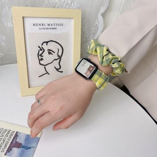 Elastic Solo Loop for Apple Watch Band 44mm 40mm 38mm 42mm Stretchy Scrunchie Strap for iWatch 6SE 5 4 3 2 Fabric Lady Bracelet