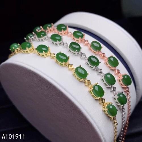 KJJEAXCMY fine jewelry natural Jasper 925 sterling silver new women hand bracelet support test luxury