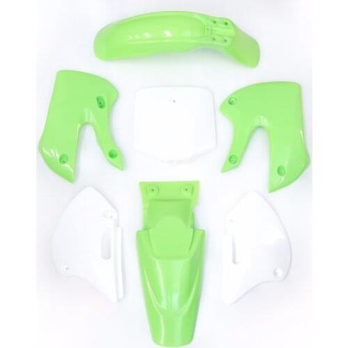 Green Bodywork Plastic Fender Fairing Set For BBR KLX Pit bike DRZ 110