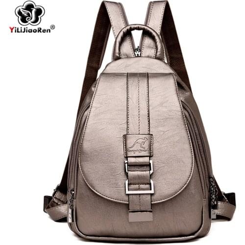 Fashion Sequin Backpack Women Leather Backpack Shoulder Bag Large Capacity School Bag For Teenage Girls Travel Bag Sac A Dos