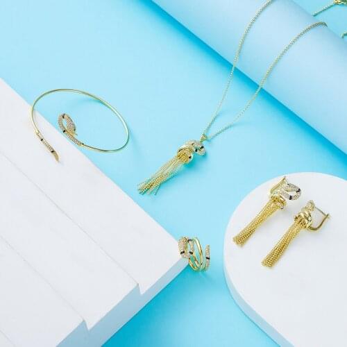 2021 March summer new design snake jewelry set for women fashion jewelry set copper high quality jewelry set