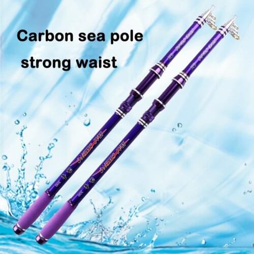3.9M-4.5M New Carbon Fiber Fishing Rod Ultra-Light And Super Hard Throwing Rod Long-Casting Rod sea Rod Telescopic Fishing Tool