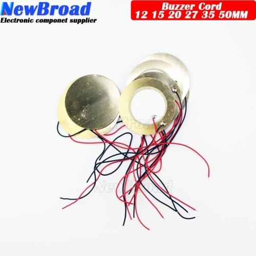 10Pcs Piezoelectric Piezo Ceramic Wafer Plate Dia 12MM 15MM 20MM 27MM 35MM 50MM For Buzzer Loudspeaker
