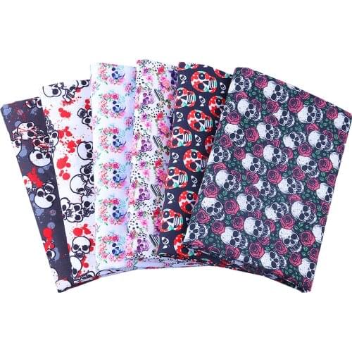 Rubio 50*140CM Halloween Polyester cotton Fabric Patchwor Printed for Tissue Kids Home Textile for Sewing Doll Dress Curtain