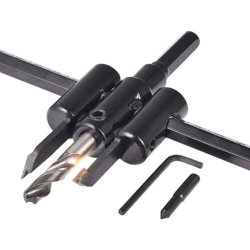 Adjustable Round Hole Cutter, Wood Reamer, Adjustable Plaster Downlight o Ceiling Drilling Bit