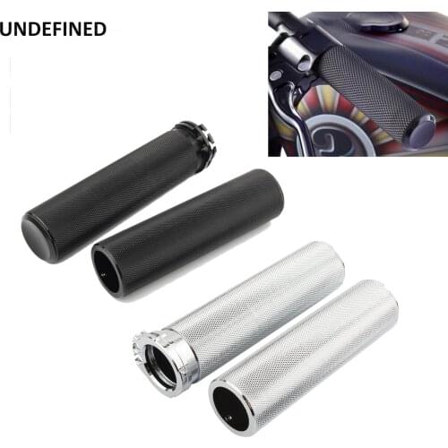 Black 1" 25MM Hand Grips Motorcycle Handlebar Grip CNC For Harley XL883 1200 XR Dyna Softail VRSC 1996-up Touring Models 96-2007