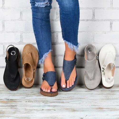 Women Clip Toe Wedges Sandals For Women Anti Skid Rubber Comfy Summer Sandalias Beach Casual Sandals