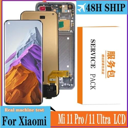 6.81'' Display Replacement For Xiaomi Mi 11 Pro Display Touch Screen Digitizer Assembly For Xiaomi MI 11 Ultra LCD