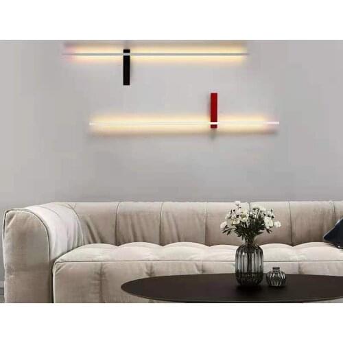 Modern Minimalist LED Wall Lamp Living Room TV Background Wall Lamps for Home Wall Light Bedside Foyer Corridor Black LED Sconce