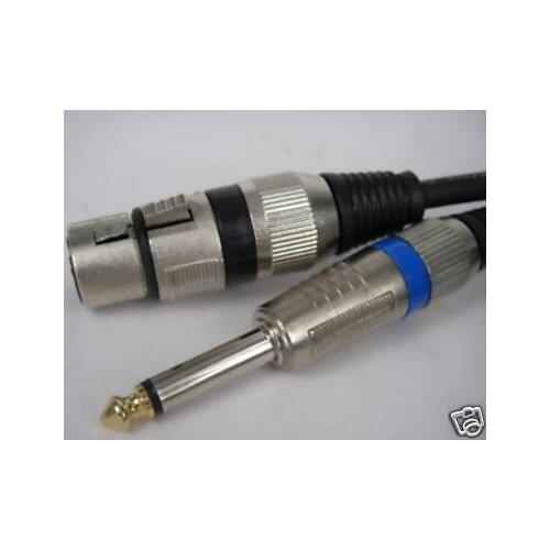 1/4" Male TS Mono to XLR Female Connect Guitar to Speaker Recording Cable 2m 611