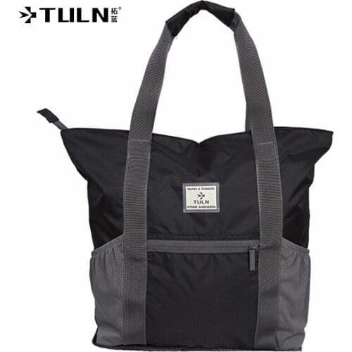 TULN Large-capacity waterproof fashion casual bag handbag men and women outdoor sports shoulder bag folding bag travel bag