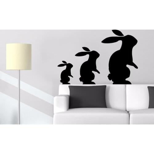 YOYOYU Wall Decal Animals Play Friendship Vinyl Art Removeable Wall Sticker Rabbits Hares Toys Decal Wall Mural Poster YO337
