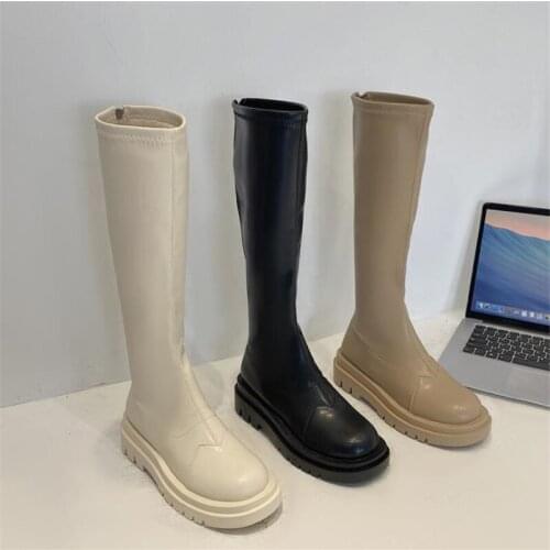 Women Long Boots Luxury Fashion Ladies Autumn Winter Shoes Knee High Platform Chelsea Boots Fashion Woman Footwear Knight Boots