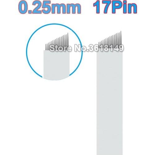 100pcs 0.25mm 15 16 17 18 19 Flex Microblading Needles Permenent Makeup Pins Lamina Agulhas Tebori for Tattoo Manual Eyebrow Pen