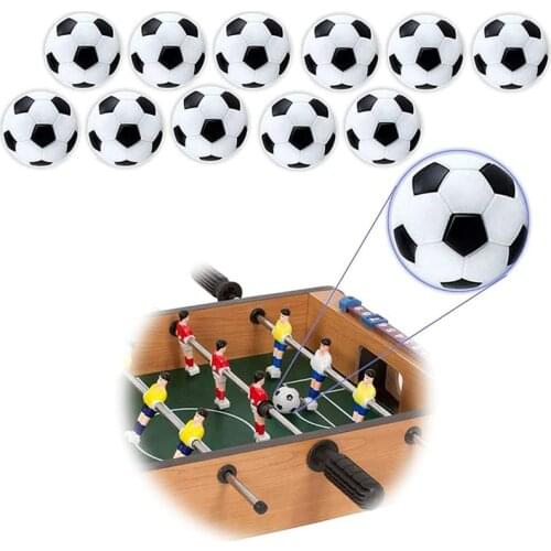 12pcs 32mm Table Soccer Football Replacement Balls Mini Plastic Table Soccer Game Toy Accessory Black White for Fans Kids Gift