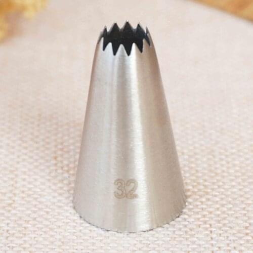 #32 Small Size Open Star Cake Decorating Pastry Piping Nozzle Icing Tips Bakeware Kitchen Cookies Tools Stainless Steel