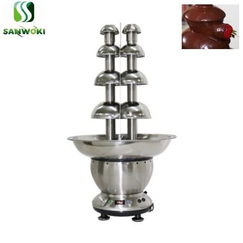 4-layers two towers wedding party heating melting chocolate fountain machine waterfall maker machine chocolate dispenser machine