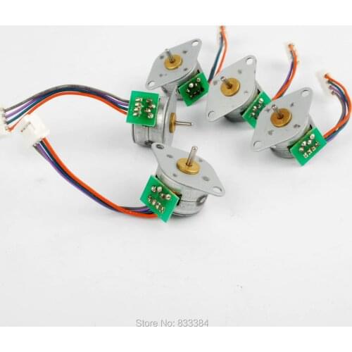 5Pcs 12V dc Two phase four wire micro Dia 15MM stepping motor with cable For diy mini robot