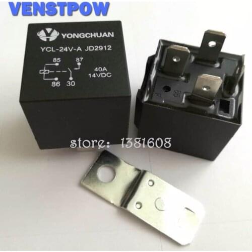 1PC 4 Pin Automobile Relay JD2912 without Plastic Chair 24V 40A Large Contacts Conditioning Relay