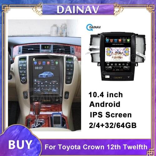 Telsa Style Android Car Multimedia DVD Player GPS Navigation For Toyota Crown 12th Twelfth Car Audio Radio Stereo