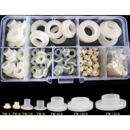 Black/White Screw Nylon Transistor Gasket The Step T-Type Plastic Washer Insulation Spacer Screw Thread Protector Assortment Kit