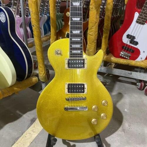 LP Electric Guitar Goldtop Solid Mahogany Body Rosewood Fingerboard Vax Potted Pickups Free Shipping