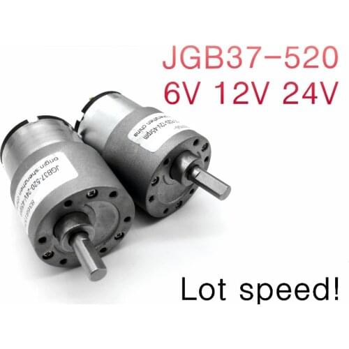 JGB37-520 Power Speed micro Motor,12V 3V 6V 24V High Torque DC Reduction Motor 12v Gear Motor