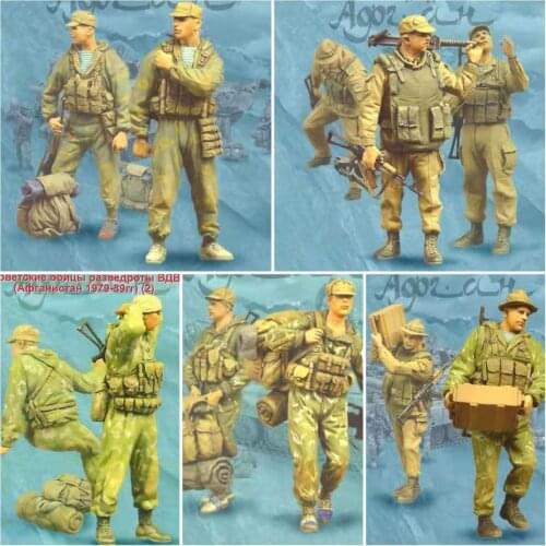 1:35 Afghan War Soviet Air Force Scout Military Theme Resin Soldier 11 Person Kit