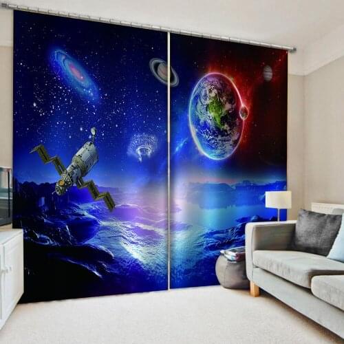 Beautiful Photo Fashion Customized 3D Curtains Morden blue sky curtains Blackout curtain
