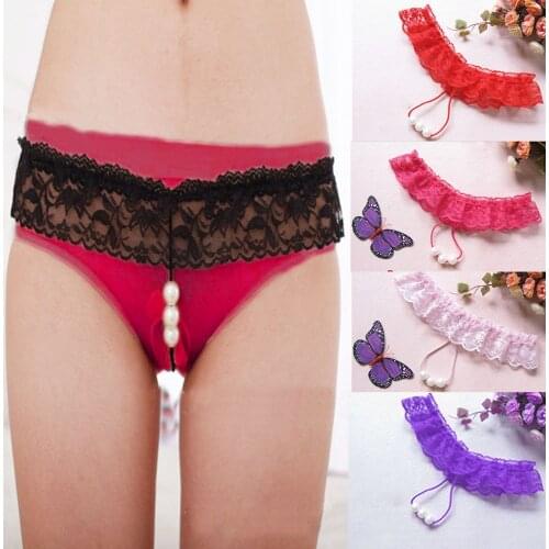 Lace Beads Pantis Vagina Panty Masturbation Underwear Panty Doggy Chastity Sex Toys For Woman Anus Adult Products Lover Game