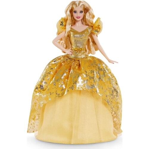 2020 Barbie Happy Birthday Baby, Blonde, Golden Dress, Long Blonde Hair Gift Boneca GirlsToys Baby Doll Girl Toys for Kids