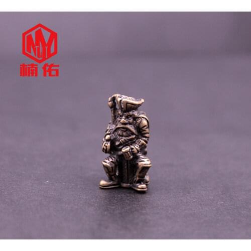 1PC Brass Crutches Drinking Tea Elderly Paracord Knife Beads EDC Outdoor Keychain Knife Pendant Accessories