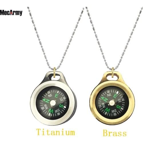 MecArmy Keychain Compass CMP T/B Compass titanium / brass direction identity Compass IPX-5 waterproof Outdoor Compass