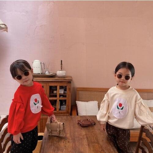 2021 new girls boys sweatshirt autumn cotton full sleeve fashion kids sweatshirt 2-8 years WS66