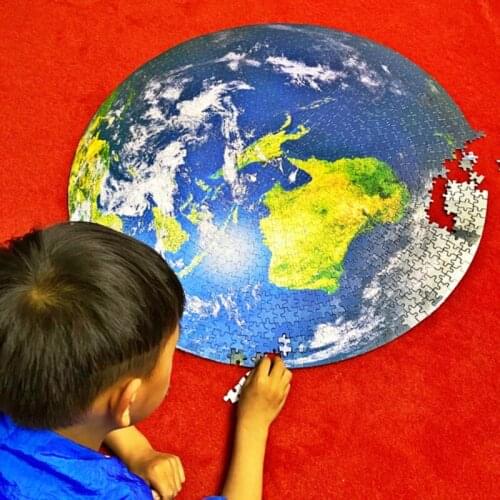 1000 Pieces Paper Children Puzzles Moon Mars Earth Learning Toys Intellectual Game Adults Kids Gifts Early Education Toys