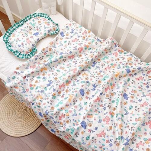 120*100CM Cotton Childrens Duvet Cover Cartoon Bedding Kindergarten Quilt Cover Bedclothes Comfortable Household