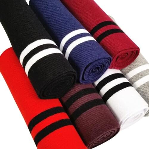 Stripes cuffs DIY stretchy cotton knitted fabric for neckline winter jacket,Clothing accessories