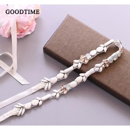 Fashion Bridal Belts Luxury Rhinestone White Drip Opal Belt Wedding Dress Accessories For Women Girl Party Night Dress Belt
