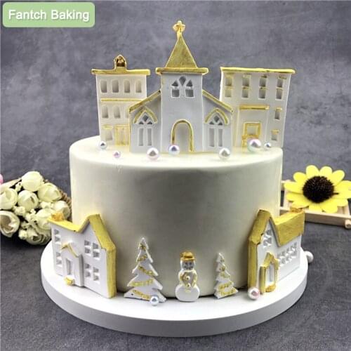 Christmas Gingerbread House Silicone Mold Fondant Mould Cake Decorating Tools Chocolate, Gumpaste, Sugarcraft, Kitchen Gadgets