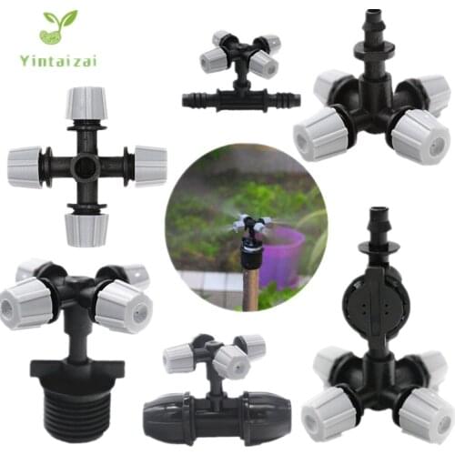 Grey Fogger With Barb Connector Misting Automatic Watering Sprayer Spray Atomization Drip Micro Irrigation Fittings