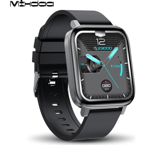 Mixdaa Smart watch 1.7 inch Body Temperature Heart Rate Blood Pressure DIY dials Sport watches IP68 Waterproof Music control