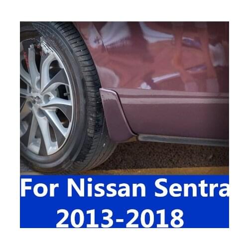 Special fender modified exterior front and rear wheel soft plastic file mud tile decoration For Nissan Sentra 2013-2018