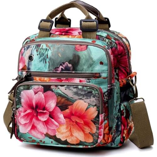 OCEHNUU Printing Mommy Shoulder Bag Women Backpack Flower Ladies Backpack Rucksack School Bags For Teenage Girls Bagpack Travel