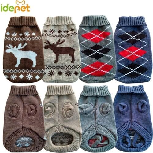 Pet Dog Sweaters Winter Knitte Pet Clothes for Small Dogs Warm Christmas Sweater Cats Clothes Cartoon Woolly Soft Jacket Coat