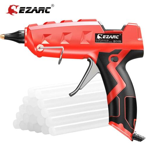 EZARC Hot Melt Glue Gun 100W Heavy Duty Full Size Glue Gun kit with 20pcs Glue Sticks, for DIY, Arts & Crafts Projects, Sealing