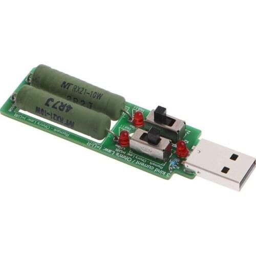 USB Resistor Electronic Load w/Switch Adjustable 3 Current 5V Resistance Tester L4MF