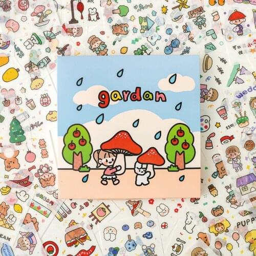 Yisuremia 400Pc/Set RuanRuan Series Kawaii Deco Stickers DIY Diary Daily Planner Scrapbooking School Stationery Cartoon Gift Box