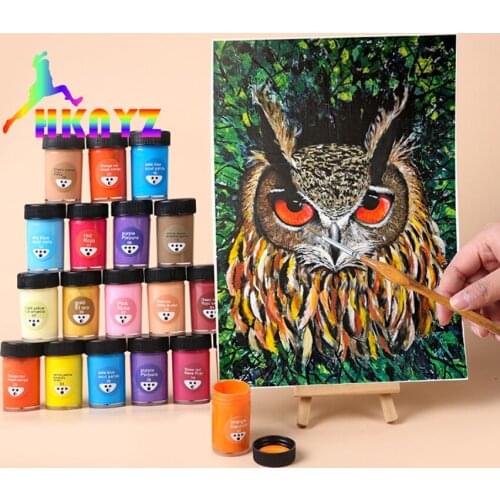 1 sets 24 color 25 ml Childrens graffiti finger paint acrylic pigment set sent 6 brush studio gifts