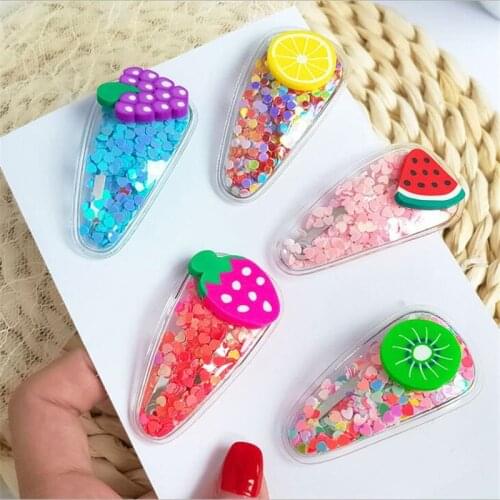 1PC New Fashion Women Girls Cute Colorful Resin Fruits Hair Clips Headband Ornament Sweet Hairpin Barrette Hair Accessories